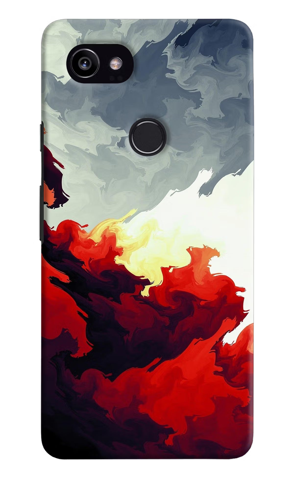 Fire Cloud Google Pixel 2 XL Hard Case Back Cover by Casekaro