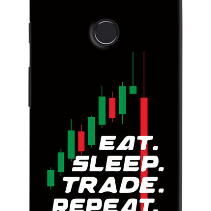 Eat Sleep Trade Repeat Google Pixel 2 XL Hard Case Back Cover by Casekaro