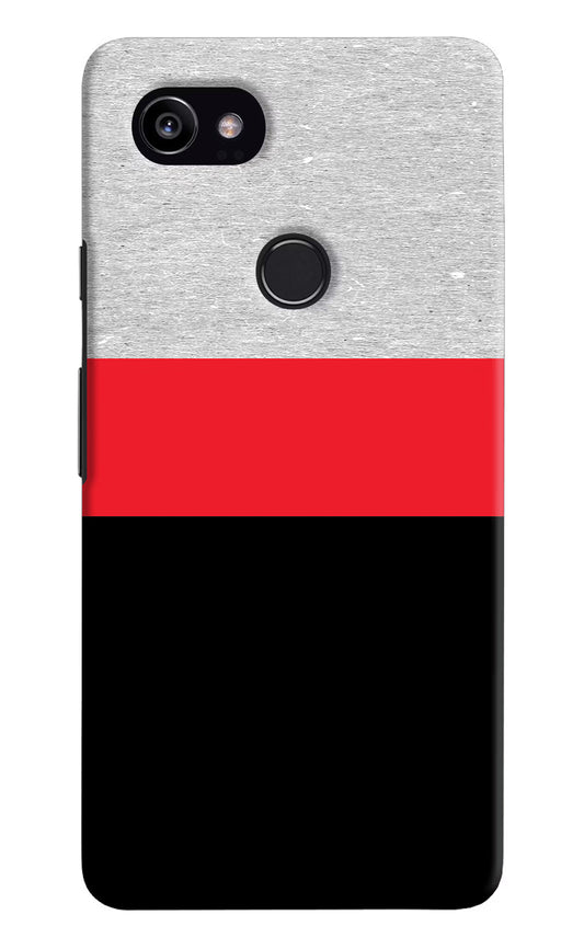 Tri Color Pattern Google Pixel 2 XL Hard Case Back Cover by Casekaro