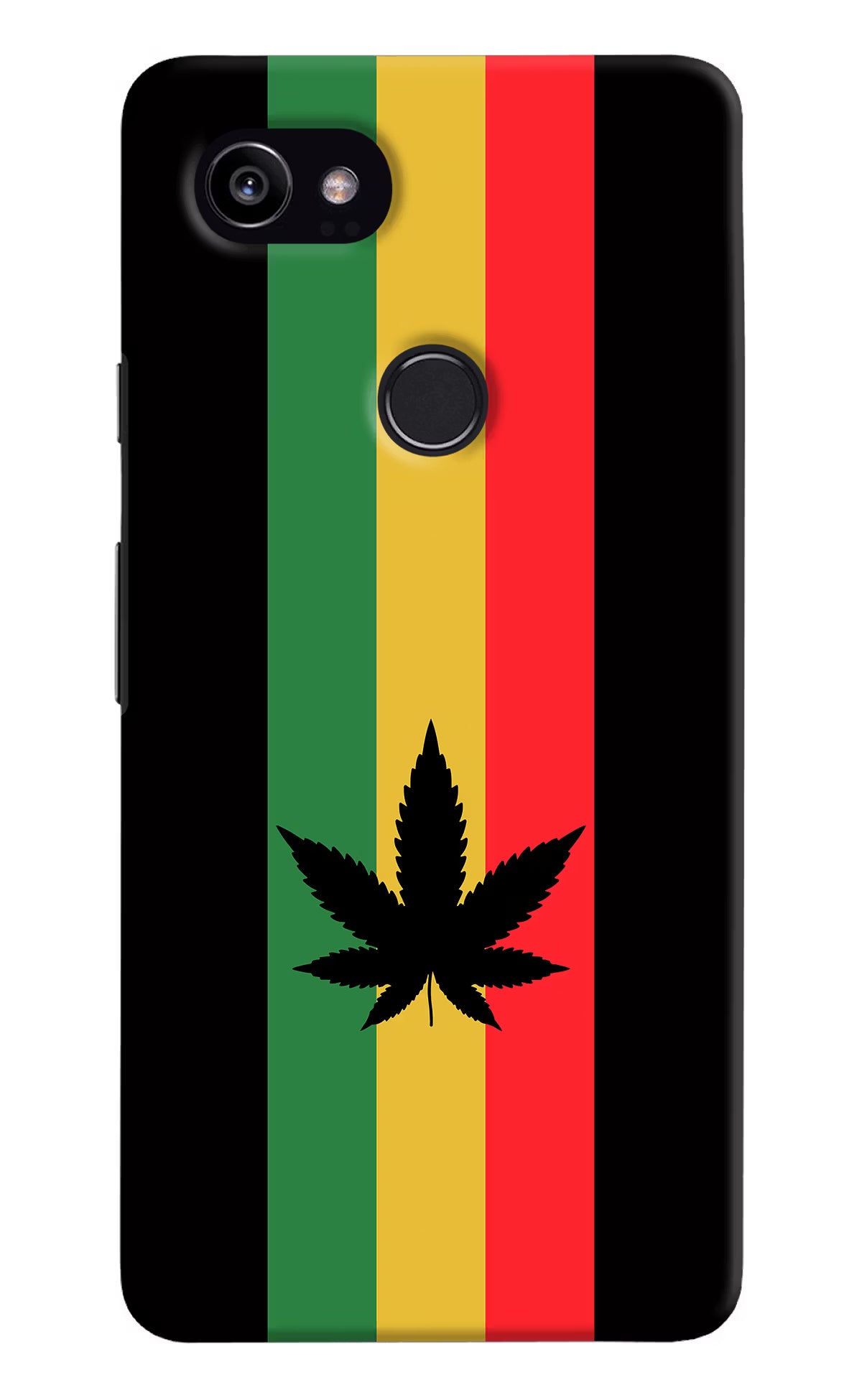 Weed Flag Google Pixel 2 XL Hard Case Back Cover by Casekaro