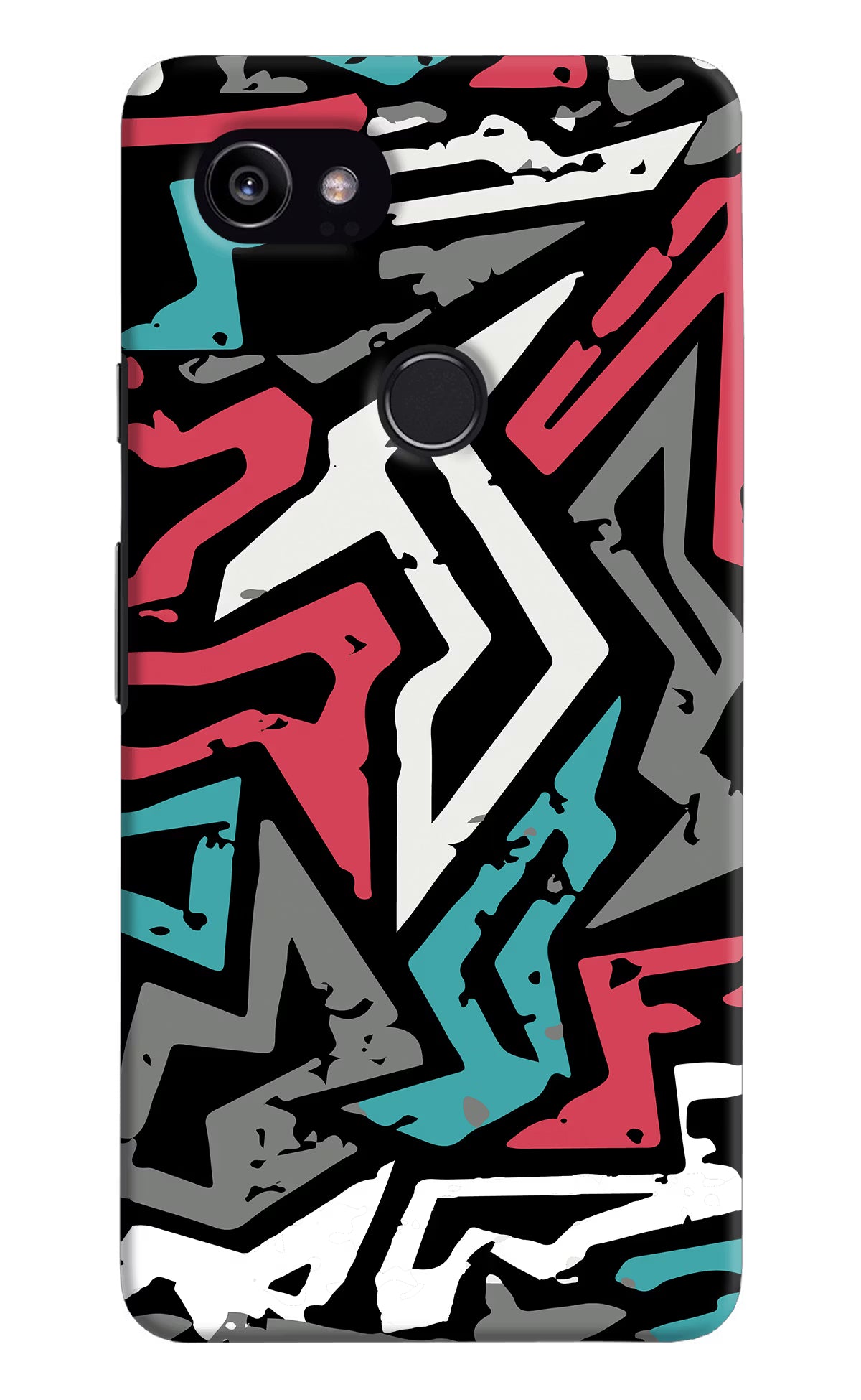 Geometric Graffiti Google Pixel 2 XL Hard Case Back Cover by Casekaro