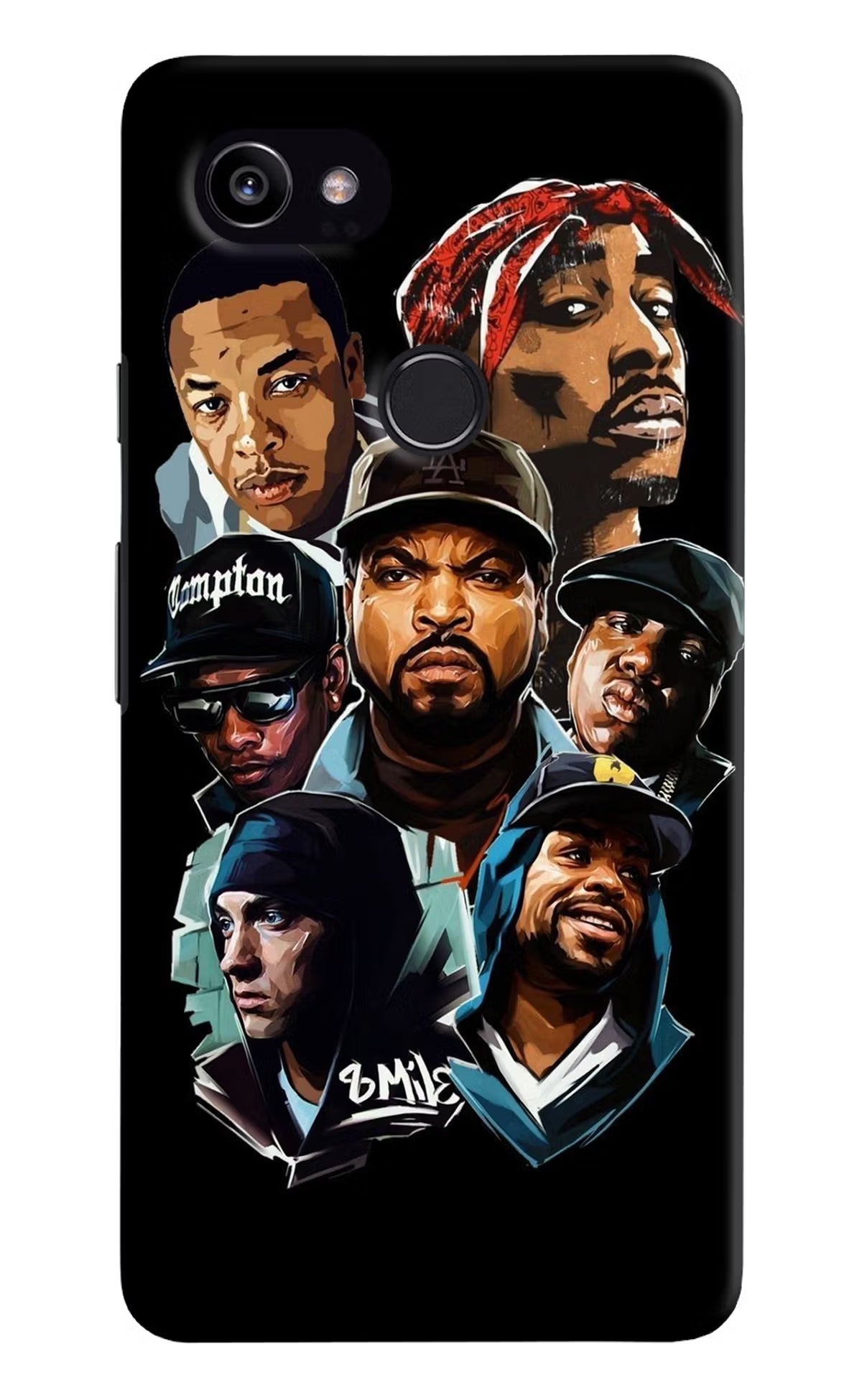 Rappers Google Pixel 2 XL Hard Case Back Cover by Casekaro
