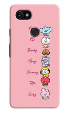 BTS names Google Pixel 2 XL Hard Case Back Cover by Casekaro