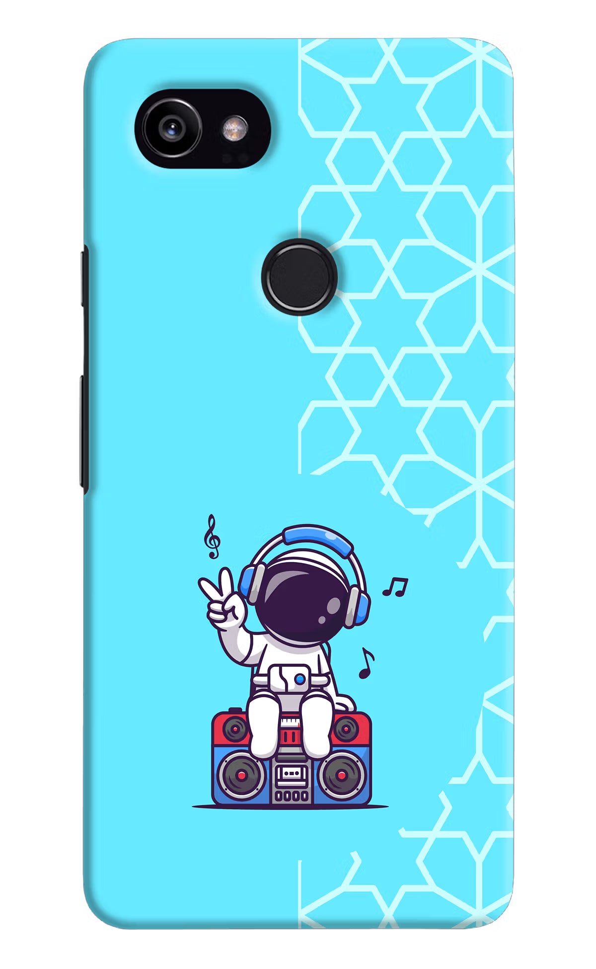 Cute Astronaut Chilling Google Pixel 2 XL Hard Case Back Cover by Casekaro