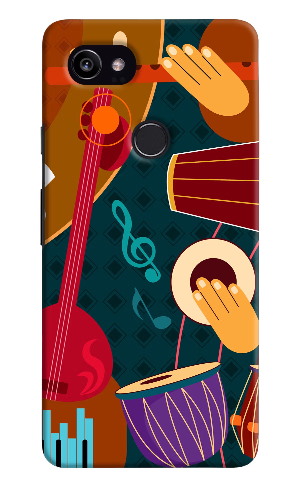 Music Instrument Google Pixel 2 XL Hard Case Back Cover by Casekaro