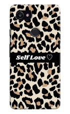 Leopard Print Self Love Google Pixel 2 XL Hard Case Back Cover by Casekaro