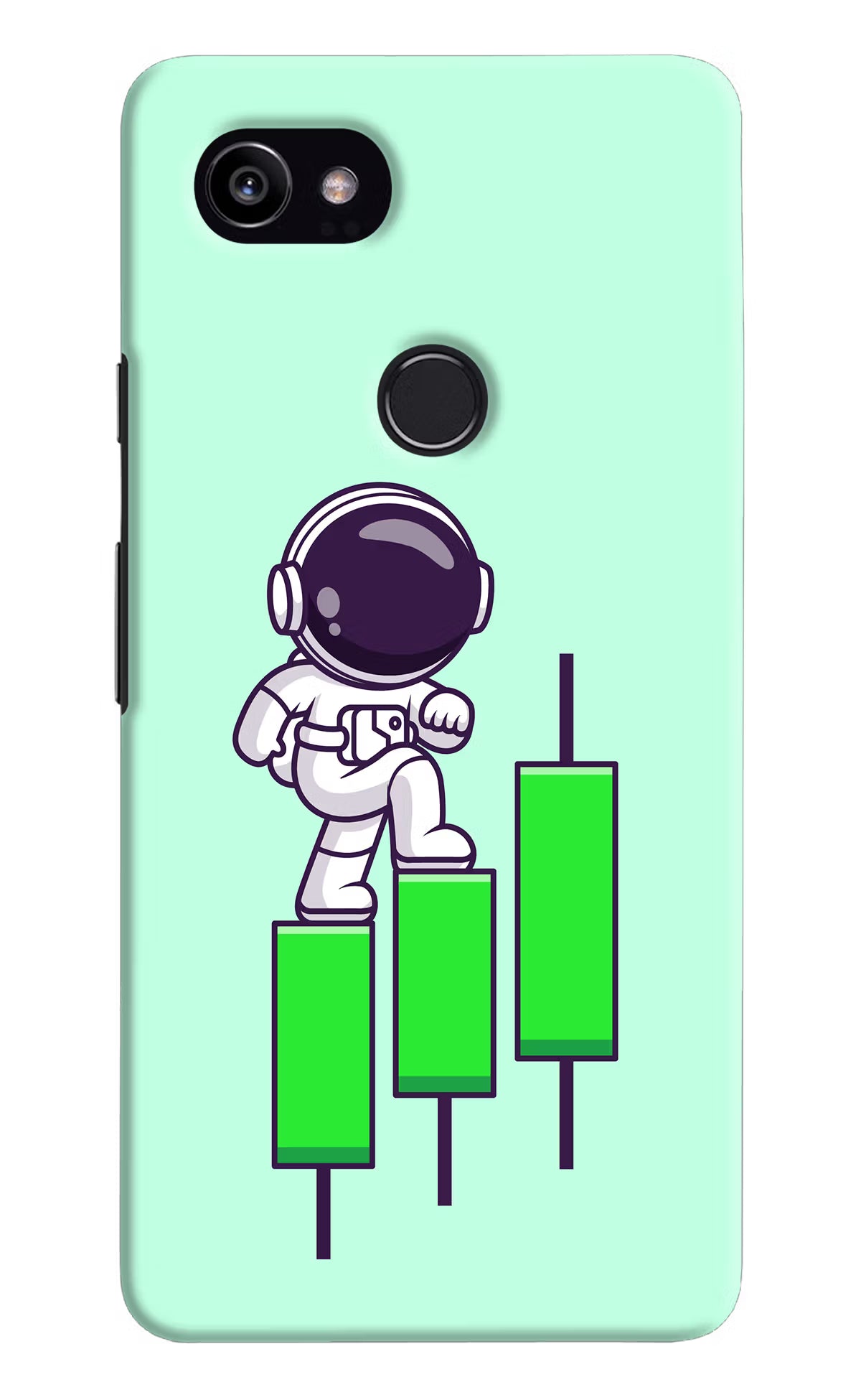 Astronaut Trader Google Pixel 2 XL Hard Case Back Cover by Casekaro