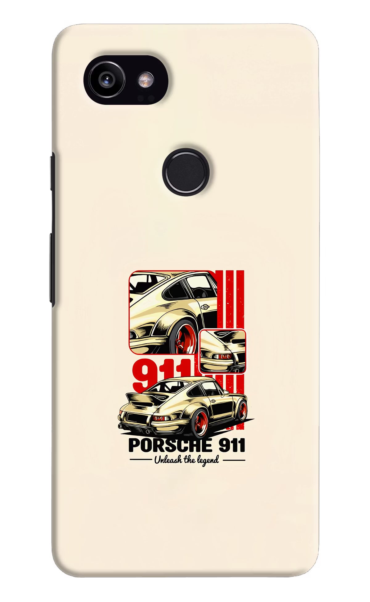 Classic Porsche 911 Google Pixel 2 XL Hard Case Back Cover by Casekaro