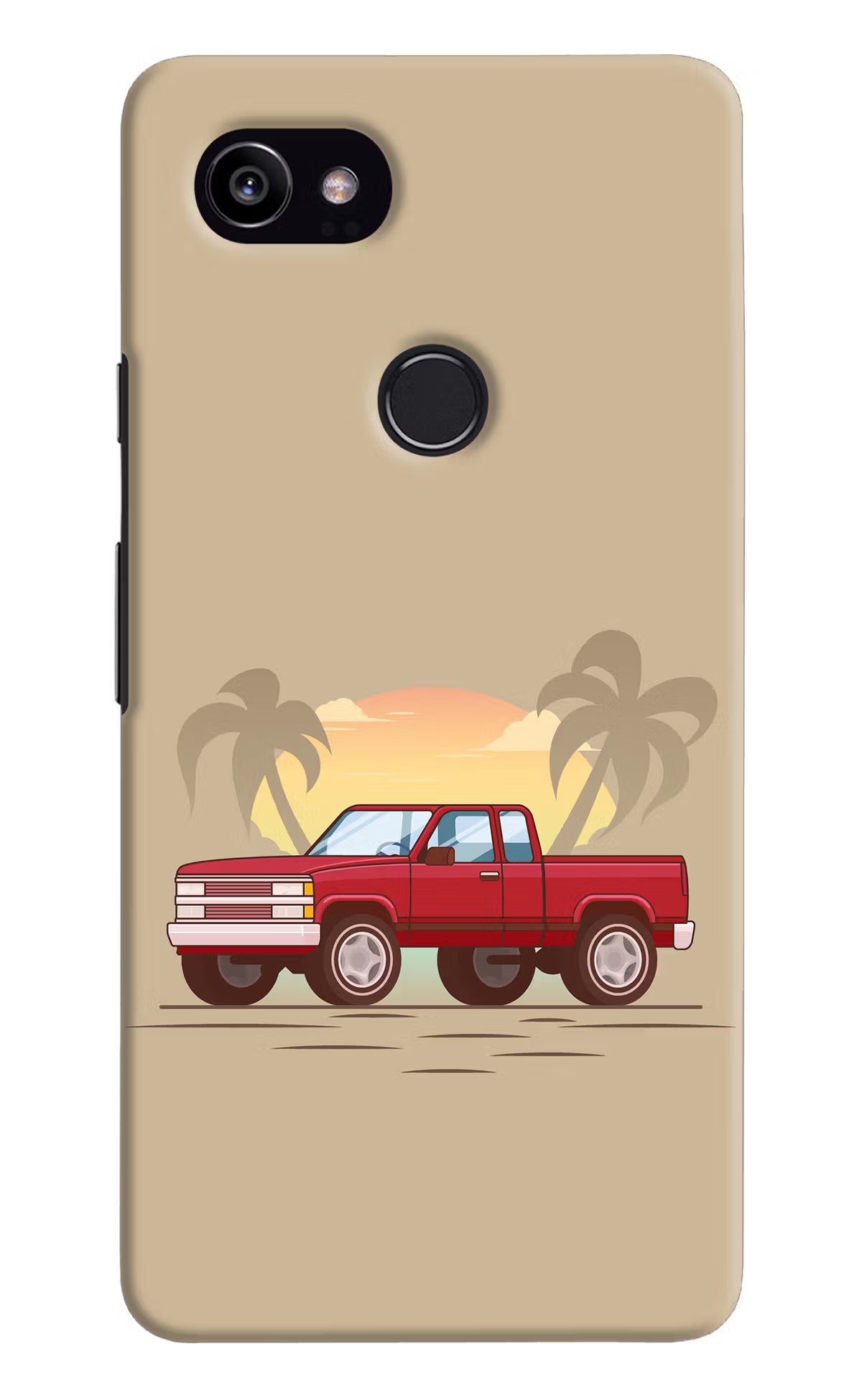 Desert Classic Drive Google Pixel 2 XL Hard Case Back Cover by Casekaro