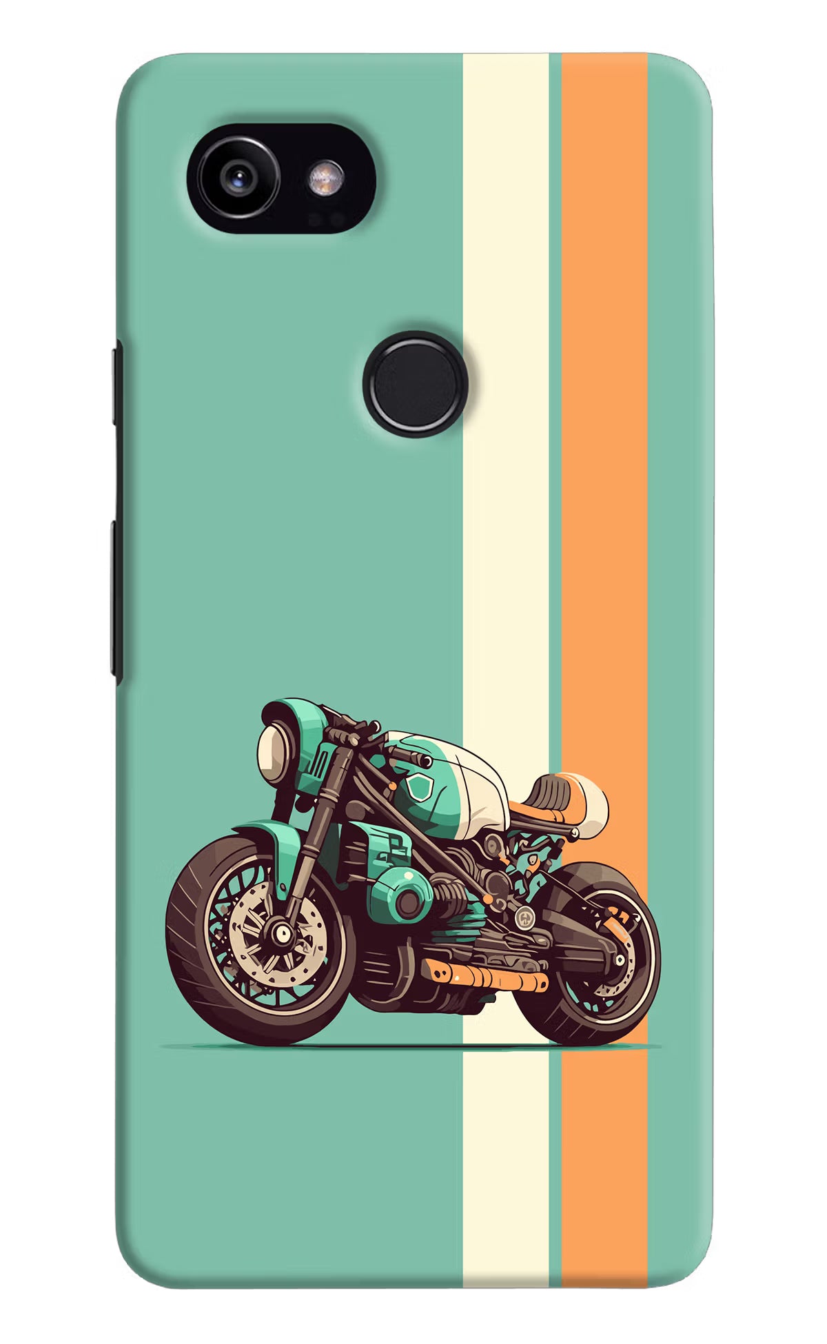 Striped Moto Drift Google Pixel 2 XL Hard Case Back Cover by Casekaro
