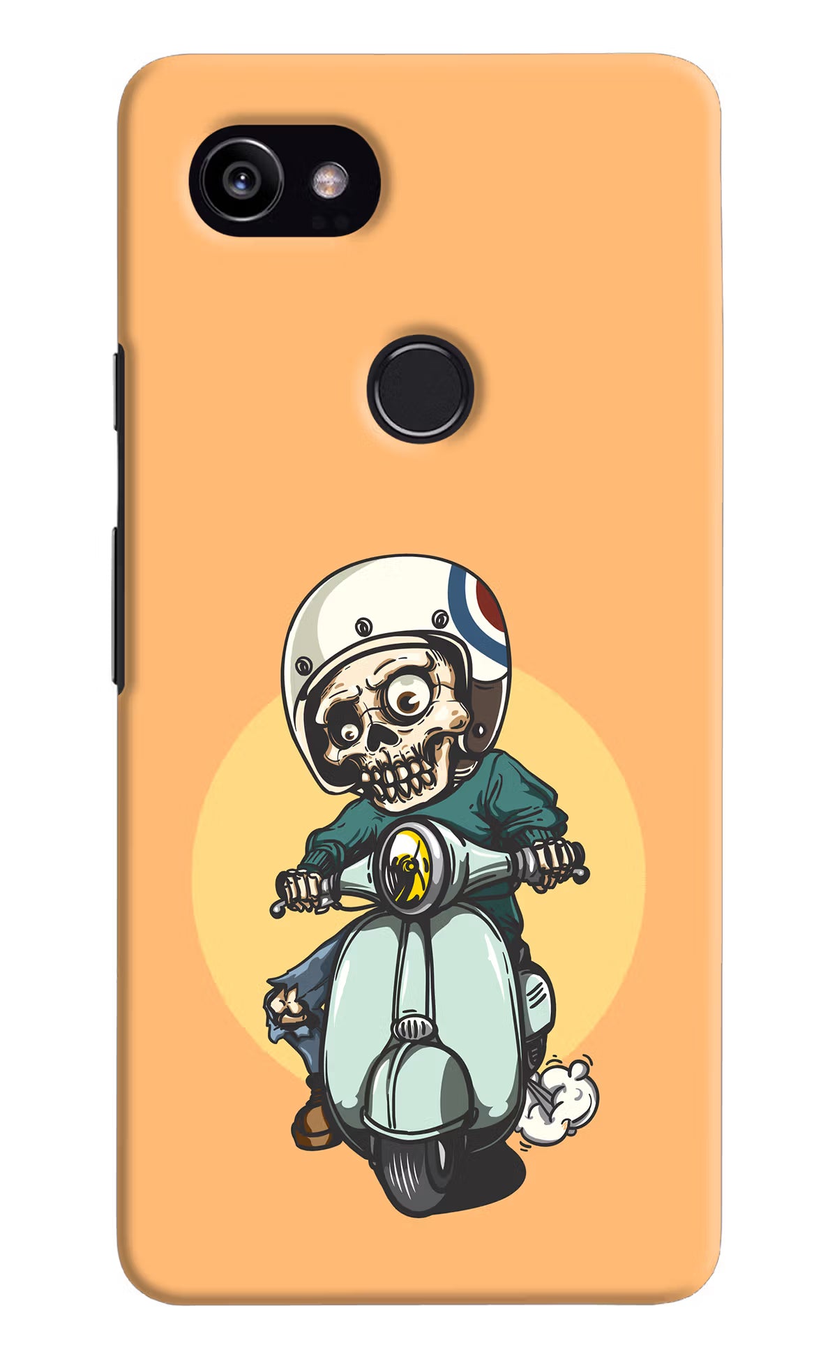 Undead Biker Google Pixel 2 XL Hard Case Back Cover by Casekaro