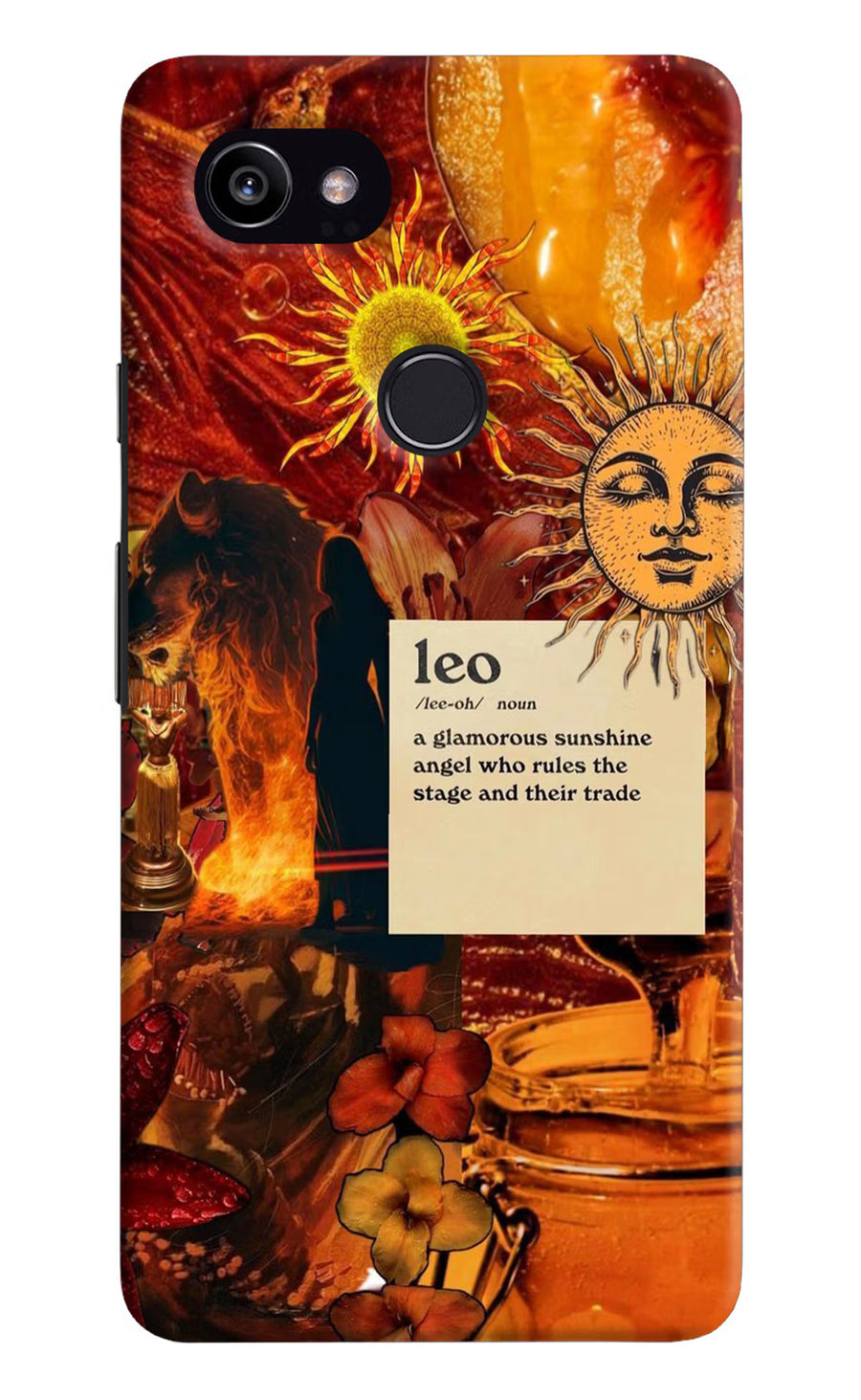 Leo Zodiac Google Pixel 2 XL Back Cover, Hard case