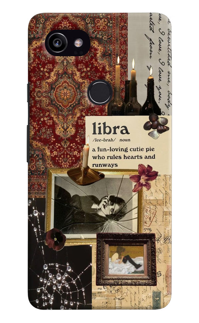Libra Zodiac Google Pixel 2 XL Hard Case Back Cover by Casekaro