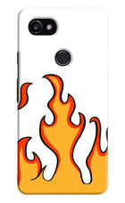 Fired Up – White Google Pixel 2 XL Hard Case Back Cover by Casekaro