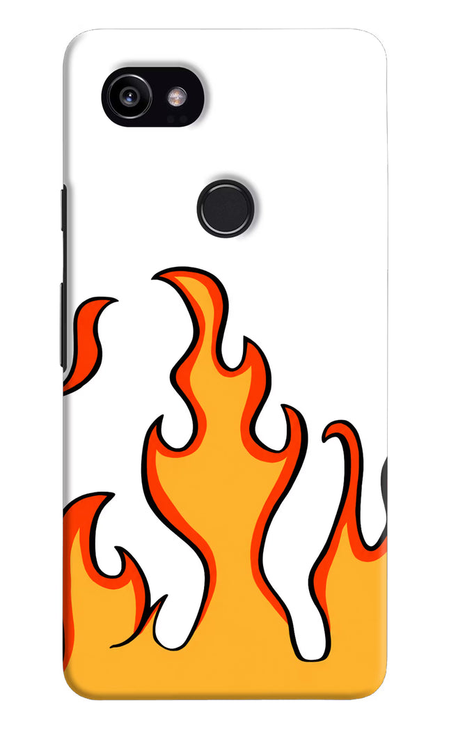 Fired Up – White Google Pixel 2 XL Hard Case Back Cover by Casekaro
