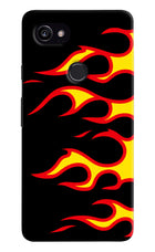 Side Sweep Flames Google Pixel 2 XL Hard Case Back Cover by Casekaro