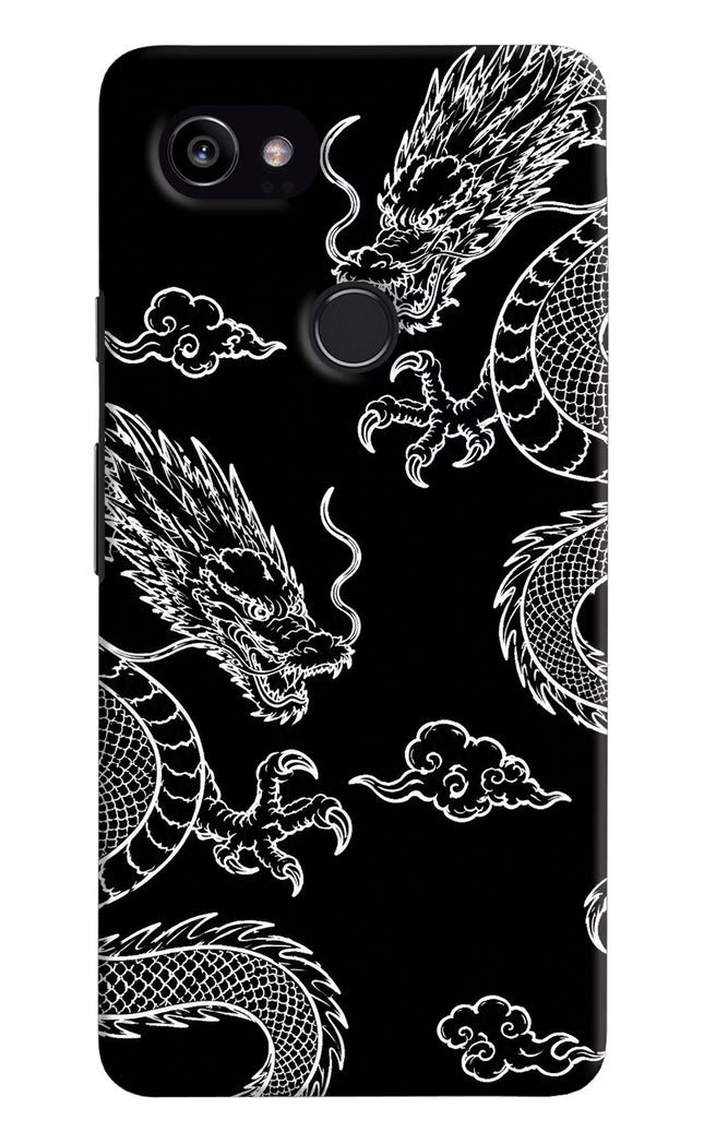 Twin Dragons Google Pixel 2 XL Hard Case Back Cover by Casekaro