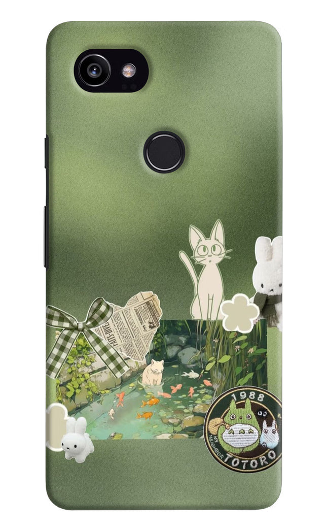 Aesthetic anime Google Pixel 2 XL Hard Case Back Cover by Casekaro