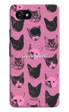 Pink Cats Google Pixel 2 XL Hard Case Back Cover by Casekaro