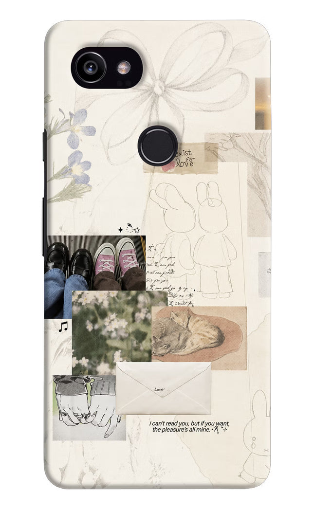 Soft Aesthetic Google Pixel 2 XL Hard Case Back Cover by Casekaro
