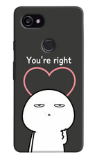 You're Right Google Pixel 2 XL Hard Case Back Cover by Casekaro