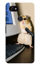Hacker Hamster Google Pixel 2 XL Hard Case Back Cover by Casekaro