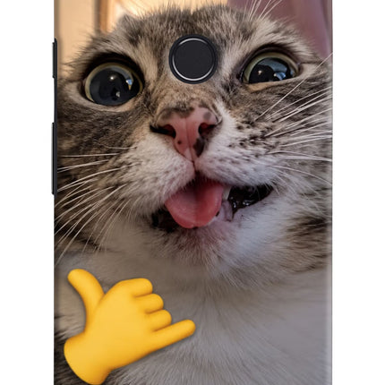 Silly Cat Call Google Pixel 2 XL Hard Case Back Cover by Casekaro
