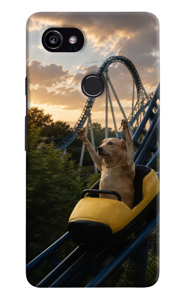 Rollercoaster Dog Google Pixel 2 XL Hard Case Back Cover by Casekaro