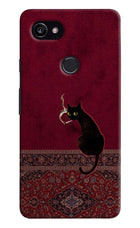 Midnight Cat Google Pixel 2 XL Hard Case Back Cover by Casekaro