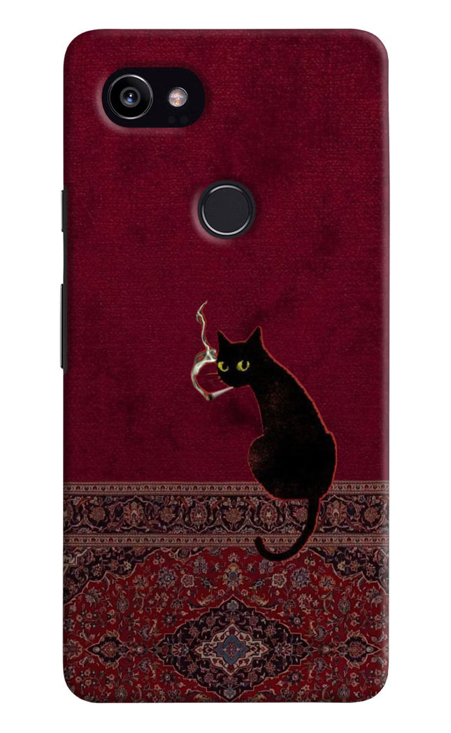Midnight Cat Google Pixel 2 XL Hard Case Back Cover by Casekaro