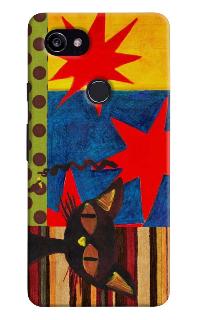 Pop Cat Google Pixel 2 XL Hard Case Back Cover by Casekaro