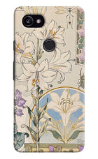 White Lily Google Pixel 2 XL Hard Case Back Cover by Casekaro