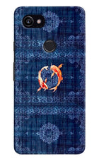 Koi Blue Google Pixel 2 XL Hard Case Back Cover by Casekaro