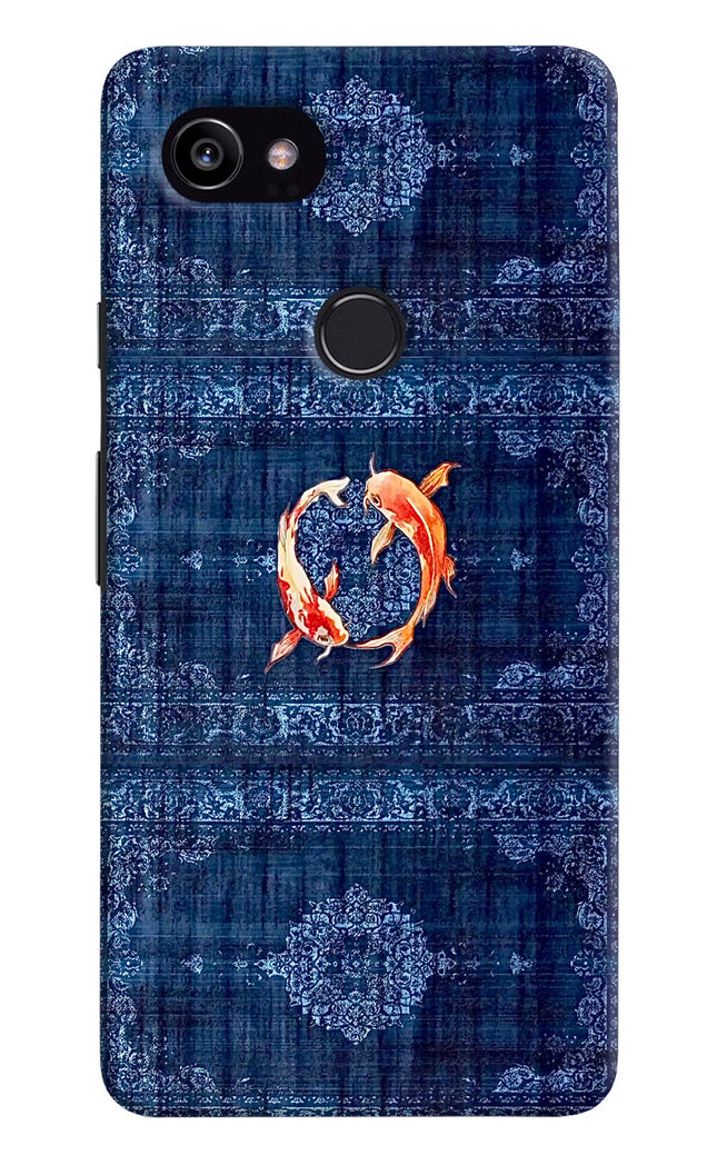 Koi Blue Google Pixel 2 XL Hard Case Back Cover by Casekaro