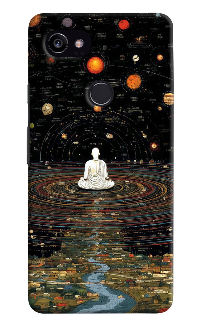 Space Monk Google Pixel 2 XL Hard Case Back Cover by Casekaro