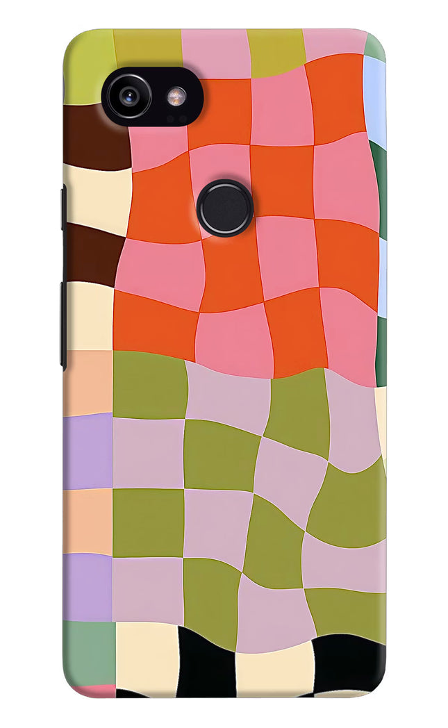 Wavy Grid Google Pixel 2 XL Hard Case Back Cover by Casekaro