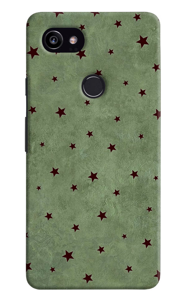Green Stars Google Pixel 2 XL Hard Case Back Cover by Casekaro