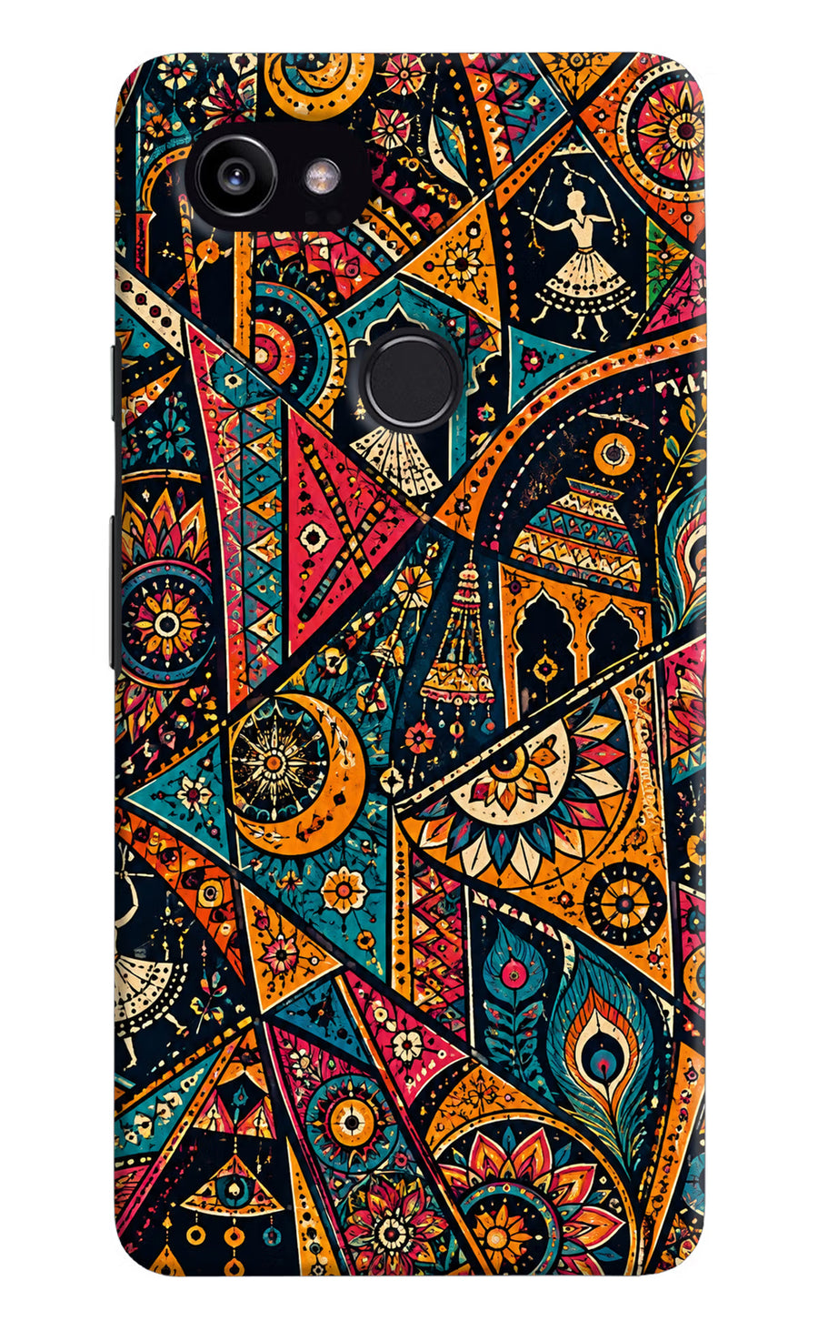 Folk Print Google Pixel 2 XL Back Cover, Hard case