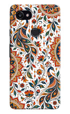 White Mayura Google Pixel 2 XL Hard Case Back Cover by Casekaro