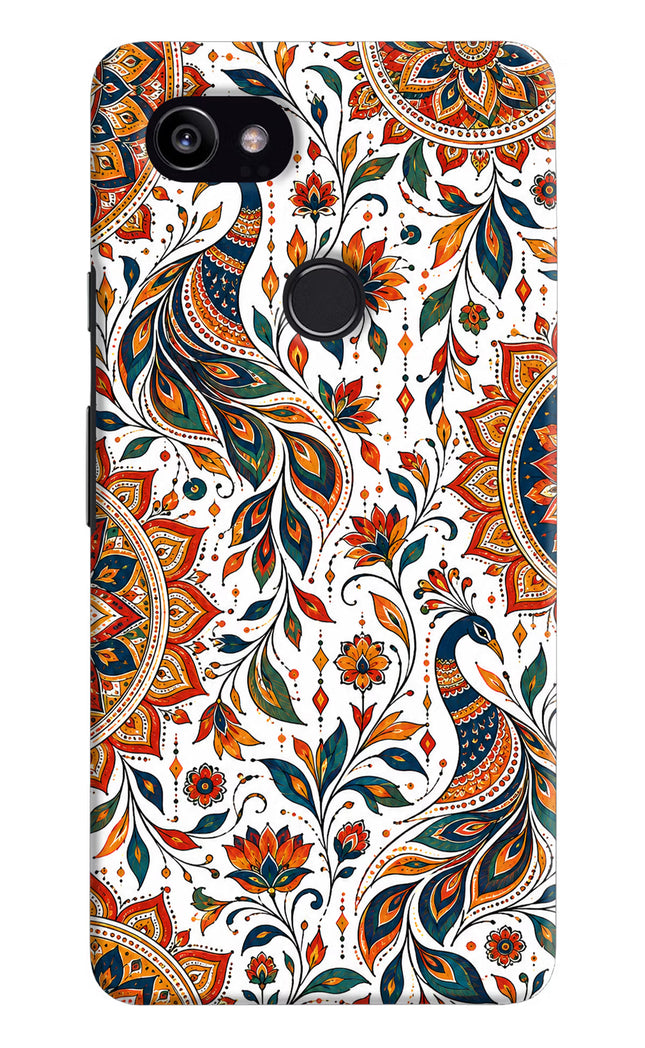 White Mayura Google Pixel 2 XL Hard Case Back Cover by Casekaro