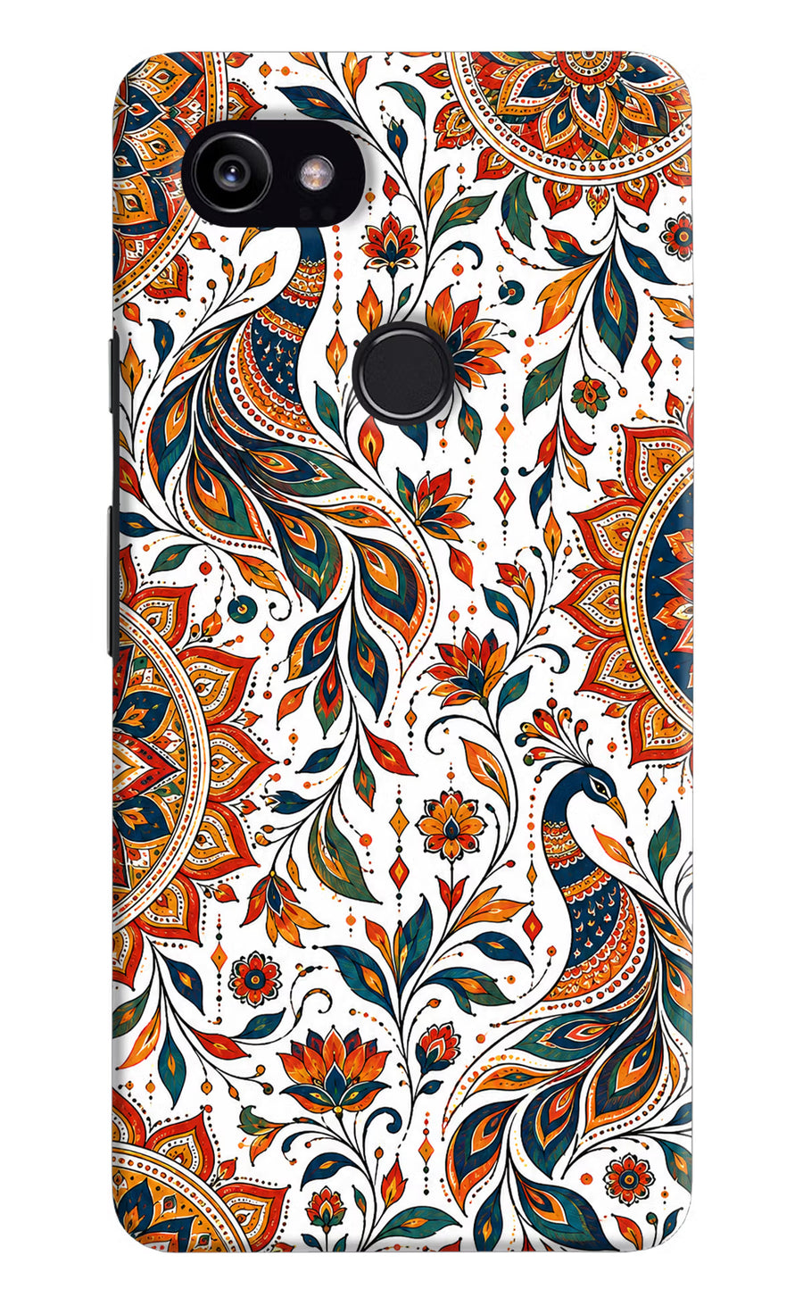 White Mayura Google Pixel 2 XL Back Cover, Hard case