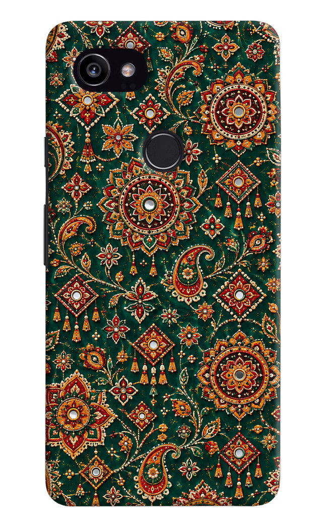 Green Pataka Google Pixel 2 XL Hard Case Back Cover by Casekaro