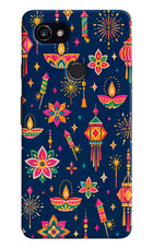 Festive Pop Google Pixel 2 XL Hard Case Back Cover by Casekaro