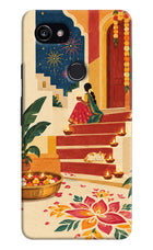 Diwali Rangoli Google Pixel 2 XL Hard Case Back Cover by Casekaro