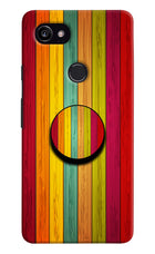 Multicolor Wooden Google Pixel 2 XL Pop Case by Casekaro