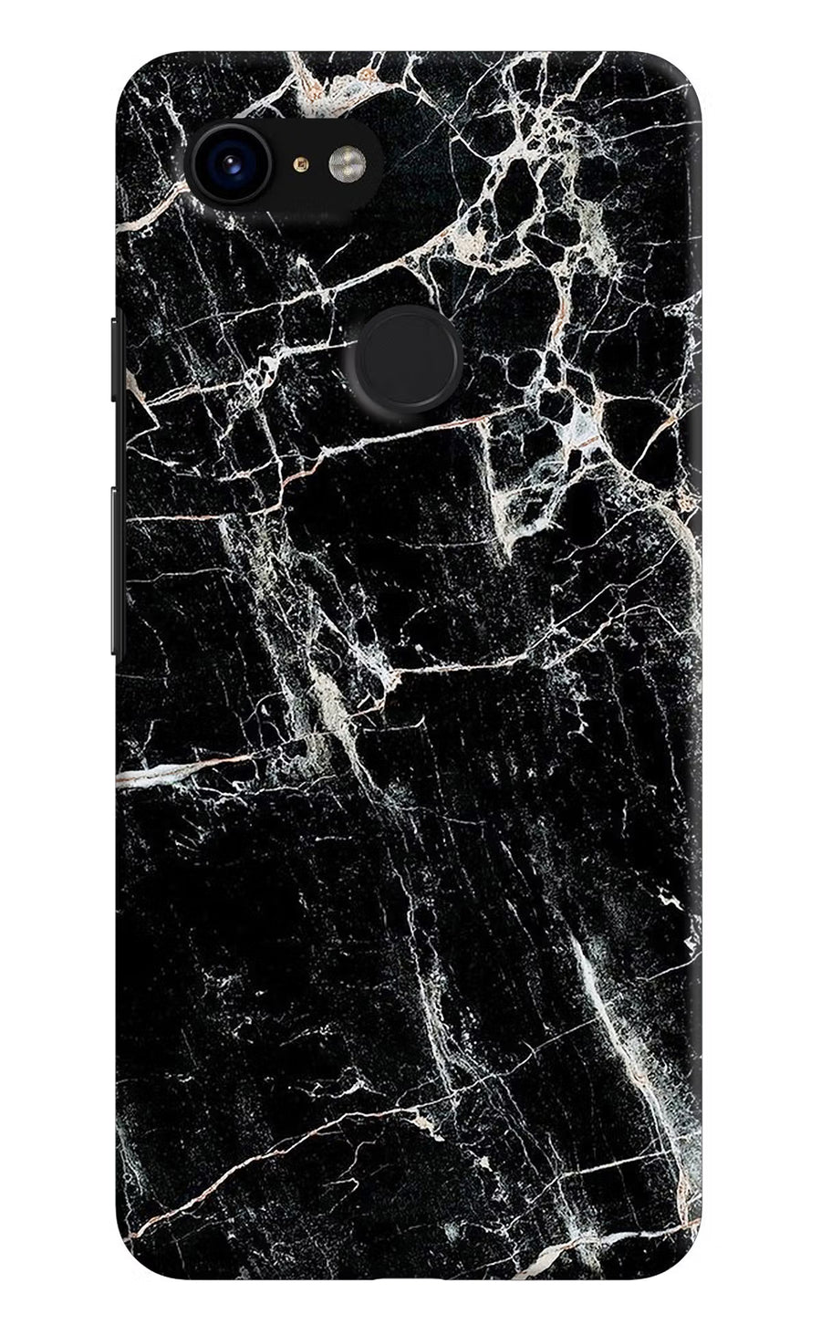 Black Marble Texture Google Pixel 3 Back Cover, Hard case