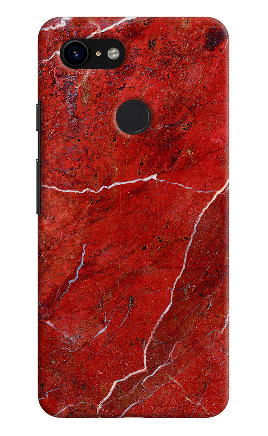 Red Marble Design Google Pixel 3 Hard Case Back Cover by Casekaro