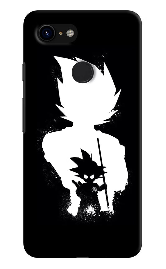 Goku Shadow Google Pixel 3 Hard Case Back Cover by Casekaro