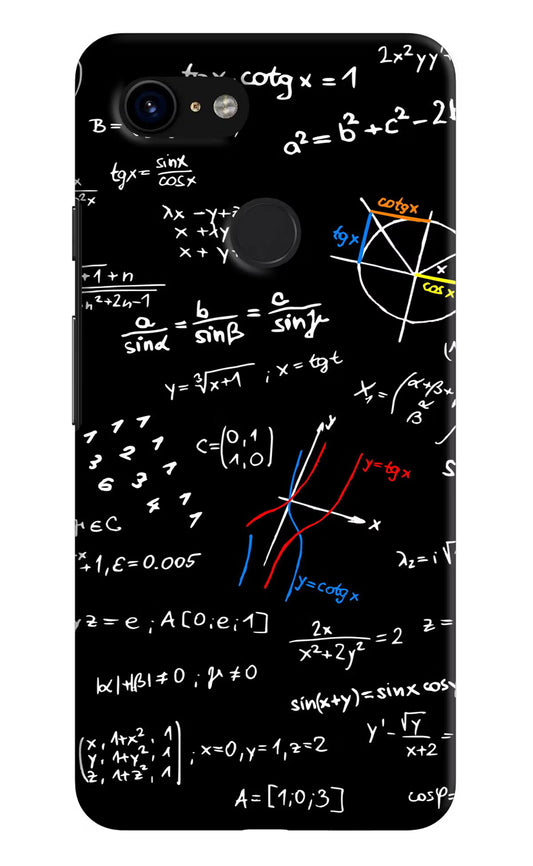 Mathematics Formula Google Pixel 3 Hard Case Back Cover by Casekaro