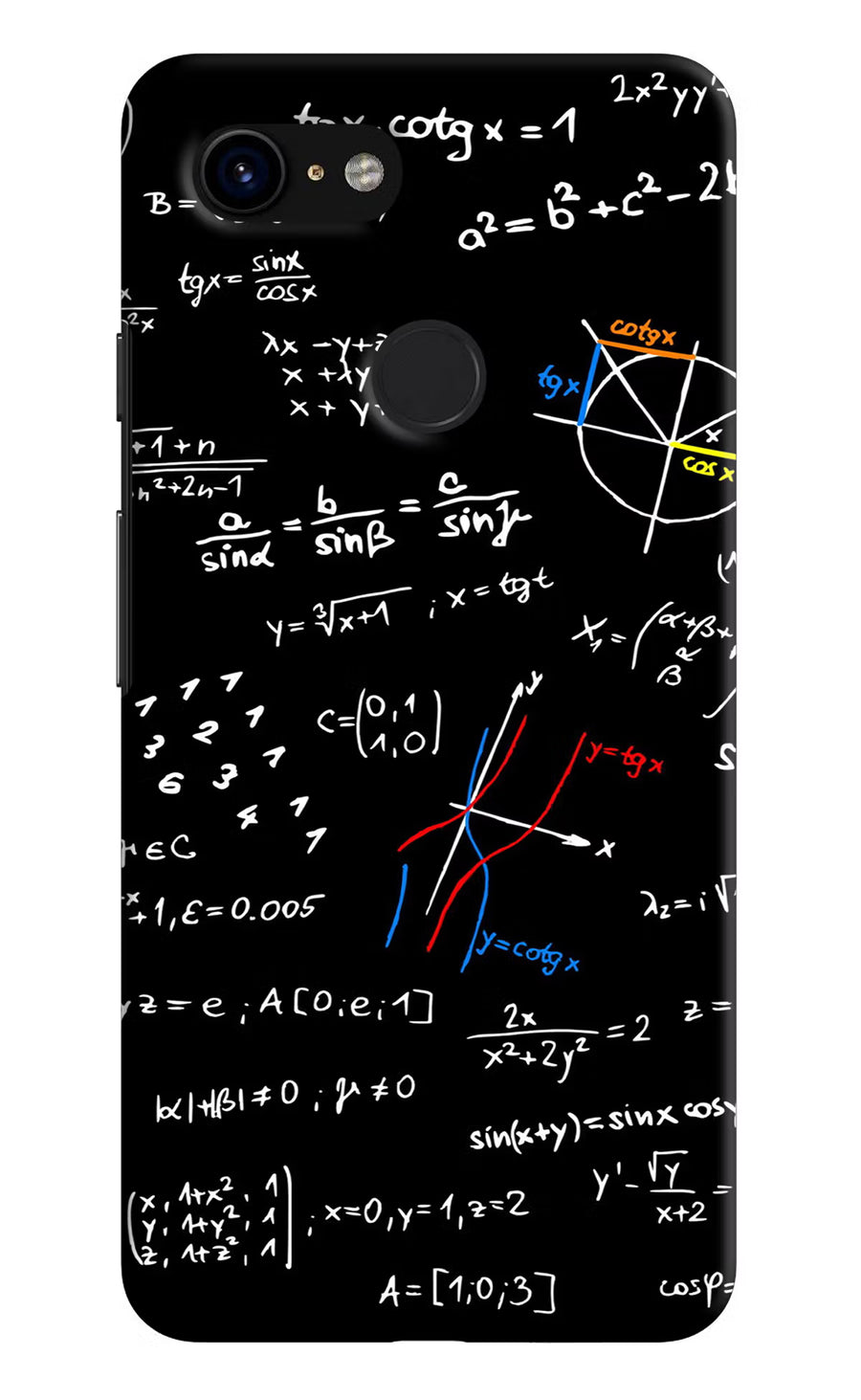 Mathematics Formula Google Pixel 3 Back Cover, Hard case